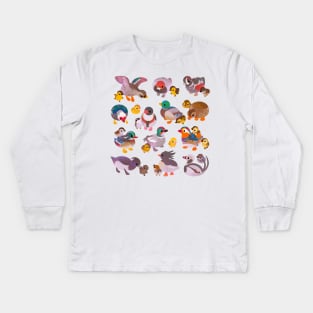 Duck and Duckling Kids Long Sleeve T-Shirt